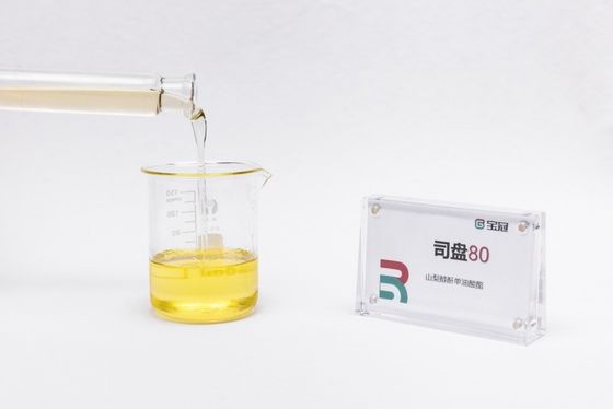 Span 80 also known as Sorbitan Monooleate referred to as s-80 light yellow oily liquid