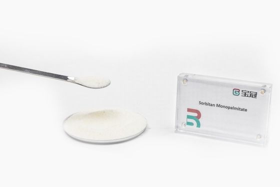 Sorbitan Monopalmitate or Sorbitan Palmitate Molecular Formula C22H42O6 Light yellow granular solid  HLB value 6.7 stabilizer thickener  lubricant softener finishing agent dispersant